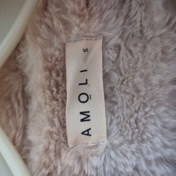 AMOLI  Plaid Teddy Jacket Polyester Plush Faux Fur Size S Great Condition - Picture 5 of 15